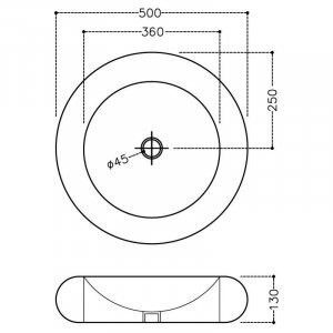Умивальник накладний Jaquar Fuzion, 50 (FSS-WHT-29901)