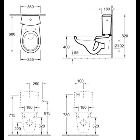 Унітаз підвісний Villeroy&Boch O.Novo (662310R1)