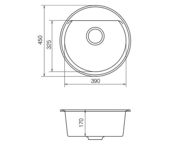 Кухонная мойка гранитная Vankor Easy, 45x45, серый (EASY EMR 01.45 GRAY)