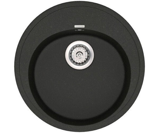 Кухонная мойка гранитная Vankor Sity, 50х50, черный (SITY SMR 01.50 BLACK)