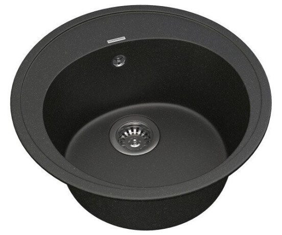Кухонная мойка гранитная Vankor Sity, 50х50, черный (SITY SMR 01.50 BLACK)