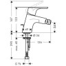 Смеситель для биде Hansgrohe Focus E, однорычажный, хром (31920000)