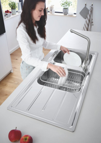 Кухонна мийка сталева Grohe K500, 116x50 (31588SD0)
