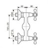Cмеситель для душа Emmevi Deco Classic, двухвентильный, хром (CR12002)