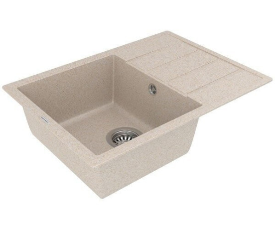 Кухонная мойка гранитная Vankor Easy, 62x44, бежевый (EASY EMP 02.62 BEIGE)