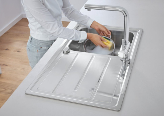 Кухонна мийка сталева Grohe K500, 86x50 (31571SD0)