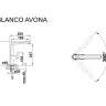 Смеситель для кухни Blanco Avona, однорычажный, хром (521267)