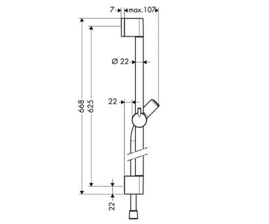 Душова стійка Hansgrohe Unica (27611000)