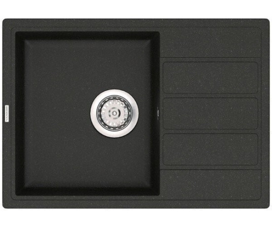 Кухонна мийка гранітна Vankor Easy, 62x44, чорний (EASY EMP 02.62 BLACK)