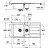 Кухонна мийка сталева Grohe K500, 97x50 (31572SD0)