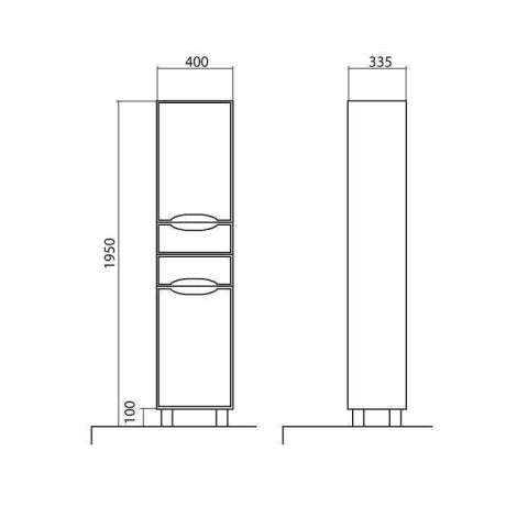 Пенал в ванную Aqua Rodos Венеция, 40 (АР000000949)