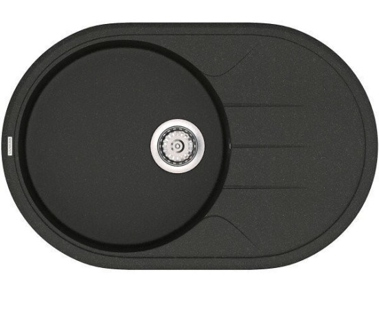 Кухонная мойка гранитная Vankor Sity, 78х50, черный (SITY SMO 02.78 BLACK)