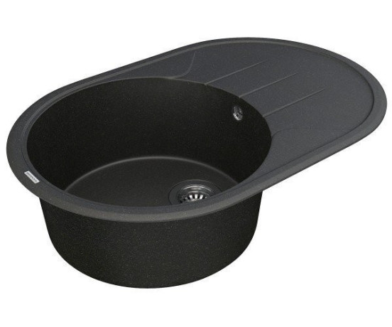 Кухонная мойка гранитная Vankor Sity, 78х50, черный (SITY SMO 02.78 BLACK)
