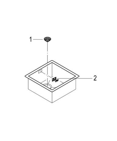 Кухонна мийка сталева Grohe K700, 46x46 (31578SD0)