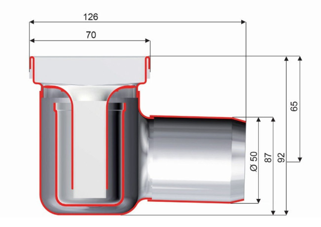 Душовий канал (трап) Aco ShowerDrain C-line, 58 (408735)