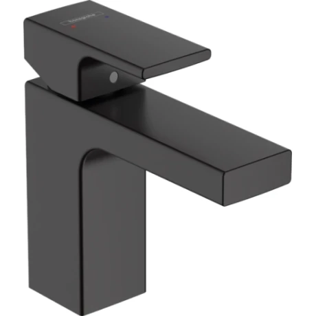 Змішувач Hansgrohe Vernis Shape для раковини із зливним гарнітуром, чорний матовий