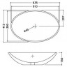 Умивальник накладний Jaquar JDS, 64 (JDS-WHT-25901)