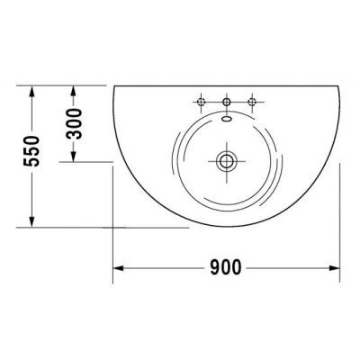 Умивальник підвісний Duravit Starck-1, 90 (405900030)