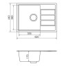 Кухонна мийка гранітна Vankor Easy, 62x44, сірий (EASY EMP 02.62 GRAY)