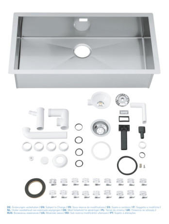 Кухонна мийка сталева Grohe K700, 86x46 (31580SD0)