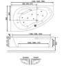 Ванна акрилова Excellent Newa Plus, ліва, 160x95 (WAEX.NEL16WH)