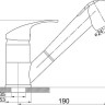 Змішувач для кухні Ferro Vasto, одноважільний, хром (BVA8)