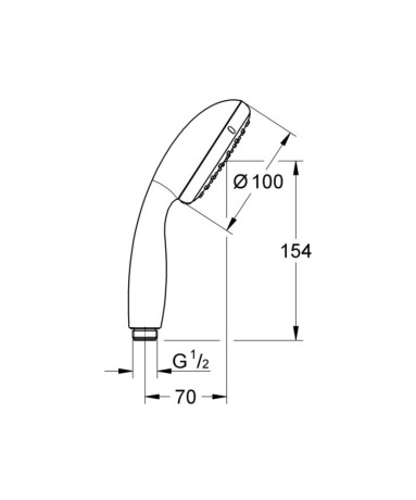 Ручний душ Grohe New Tempesta II (26161001)