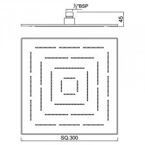 Верхний душ Jaquar Maze (OHS-CHR-1639)