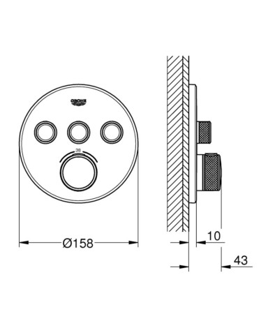 Термостат Grohe Grohtherm SmartControl, хром (29121000)