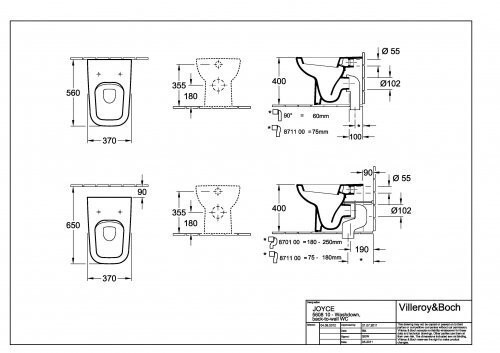 Унітаз підлоговий Villeroy&Boch Joyce (56081001)
