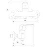 Смеситель для ванны Damixa Palace Evo, однорычажный, хром (321000000)