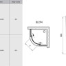 Душова кабіна Ravak Blix BLCP4, 80x80 (3B270100ZG)