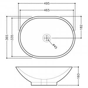 Умивальник накладний Jaquar Solo, 50 (SLS-WHT-6901)
