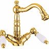 Змішувач для біде Emmevi Deco Ceramica, двовентильний, золото (OR121614)