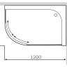 Душовий піддон AM.PM Bliss L, 120x80 (W56T-302R120W)