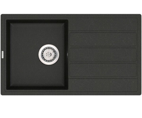 Кухонна мийка гранітна Vankor Easy, 76x44, чорний (EASY EMP 02.76 BLACK)