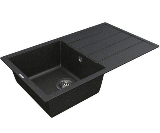 Кухонна мийка гранітна Vankor Easy, 76x44, чорний (EASY EMP 02.76 BLACK)