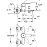 Смеситель для ванны Grohe BauEdge, однорычажный, хром (23605000)