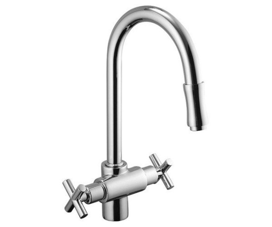 Смеситель для кухни KFA Armatura Symetric, двухвентильный, хром (343-214-00)
