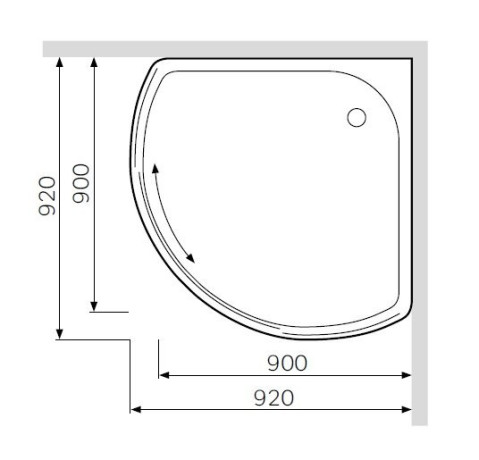 Душовий піддон AM.PM Bliss Solo Slide, 90x90 (W56T-315-090W)
