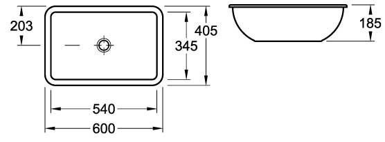 Умивальник врізний Villeroy&Boch Loop&Friends, 54 (61630001)