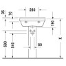 Умывальник подвесной Duravit Starck-3, 55 (300550000)