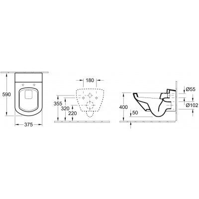 Унітаз підвісний Villeroy&Boch Sentique (56221001)