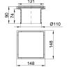 Надставка для трапу Styron, решітка/плитка, 15х15 (STY-505-GFB)