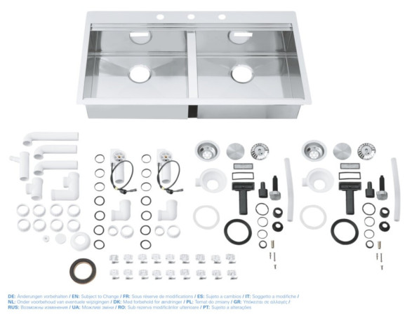 Кухонна мийка сталева Grohe K800, 102x56 (31585SD0)