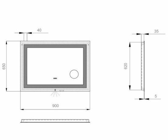 Дзеркало у ванну Sanwerk Ultra Mega, 90x65 (ZU0000137)