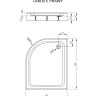 Душовий піддон Radaway Laros E, 100x80 (SLE81017-01R)