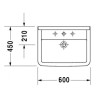 Умивальник підвісний Duravit Starck-3, 60 (300600000)