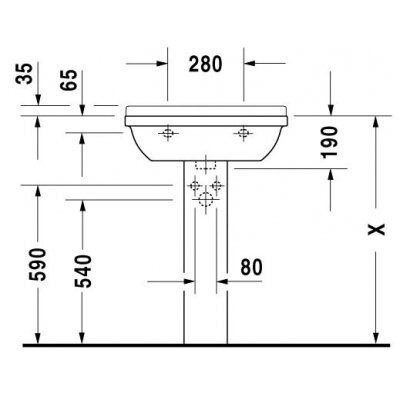 Умивальник підвісний Duravit Starck-3, 60 (300600000)