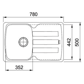 Кухонная мойка гранитная Franke AZG 611, 78x50, графит (114.0499.168)